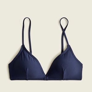 NWT J.Crew French Bikini Top in Navy